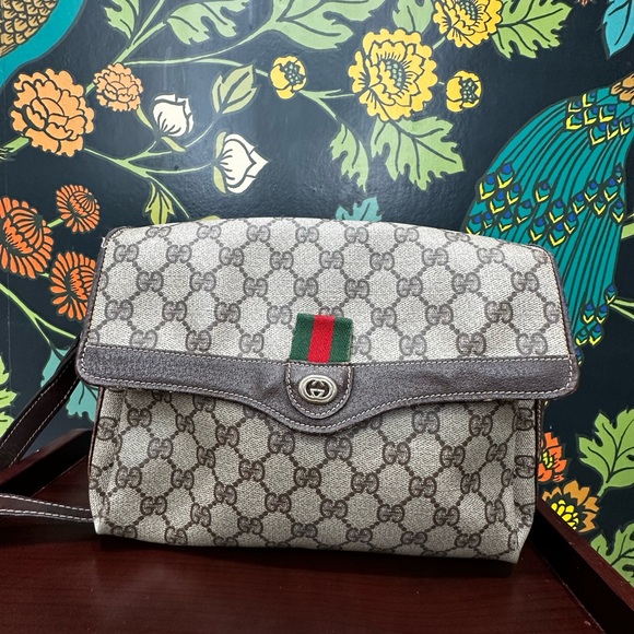 Vintage Gucci GG Canvas Crossbody – Sherry Line Web Stripe | 70s/80s - Picture 4 of 13